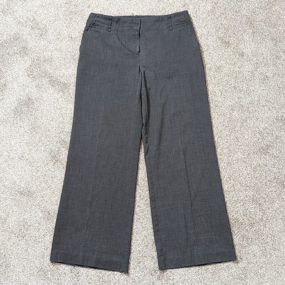 Women's "George" Dark Gray Dress Casual Flared Zip Pants; Size 6P